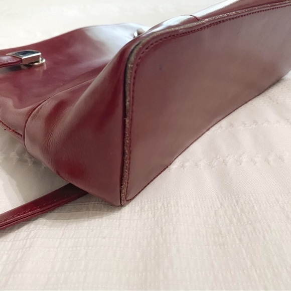 LANCASTER RED LEATHER BACKPACK SHOULDER BAG - OS - Picture 11 of 11